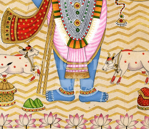 gold chevron shrinathji detail 2 | Nakhrro museum-grade archival print