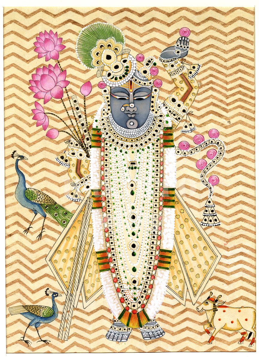 ivory gold shrinathji full | Nakhrro museum-grade archival print
