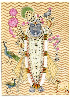 ivory gold shrinathji full | Nakhrro museum-grade archival print