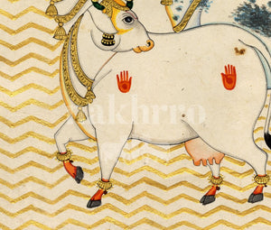 left facing sacred cows detail 2 | Nakhrro museum-grade archival print