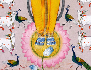 lotus shrinathji blush detail 2 | Nakhrro museum-grade archival print