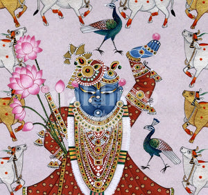 shrinathji cows blush detail 1 | Nakhrro museum-grade archival print