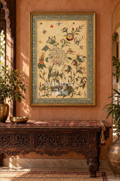 Fantastical Animals and Birds — entryway styling mockup