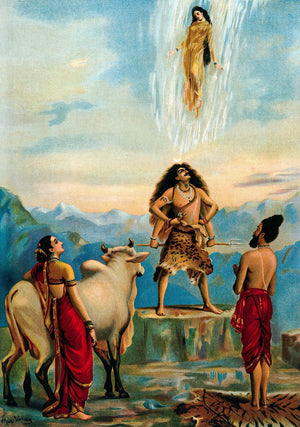 Gangavataran, The Descent of Ganga by Raja Ravi Varma, 1890