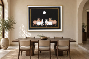 Gopashtami Full Moon Kamdhenu styled in a premium dining room
