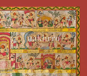 Illustrated Hanuman Chalisa Phad art detail, upper right, with Nakhrro watermark