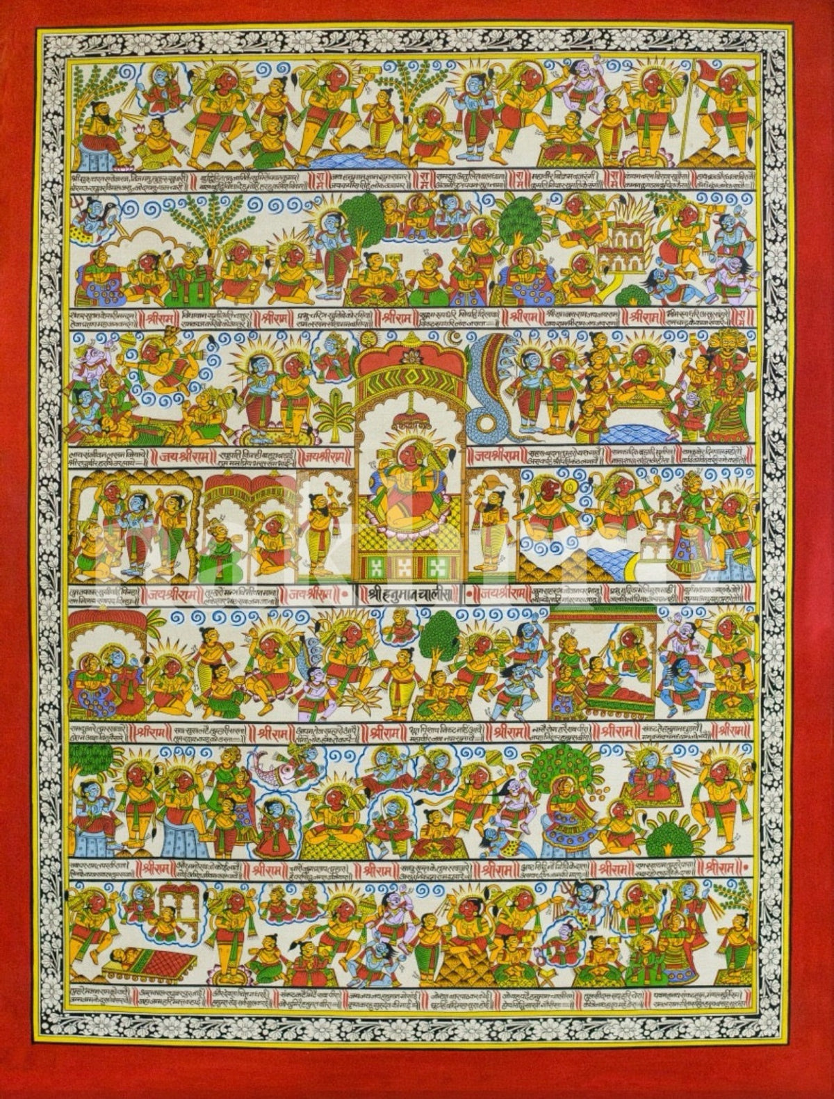 Hanuman Chalisa Art Print | Archival Paper & Canvas — full artwork