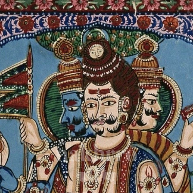 Panchamukhi Hanuman | Five-Faced Protector Museum-Grade Art Print — original artwork close-up 1