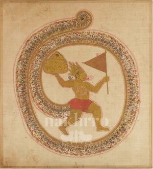 Hanuman Carrying Sanjeevani — full artwork