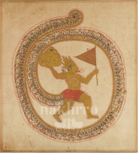 Hanuman Carrying Sanjeevani — full artwork