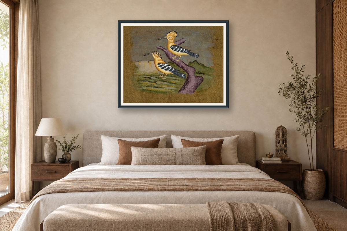 Hoopoe Bird styled in a premium bedroom