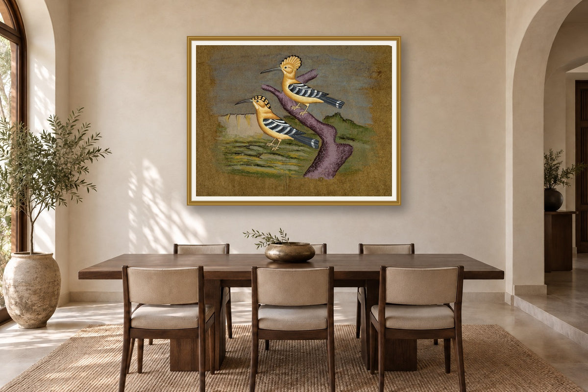 Hoopoe Bird styled in a premium dining room