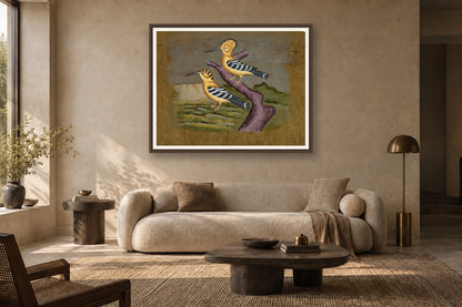 Hoopoe Bird styled in a premium living room