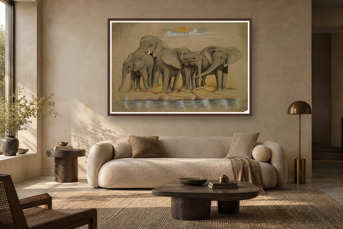 Joyful Elephant Bath styled in a premium living room