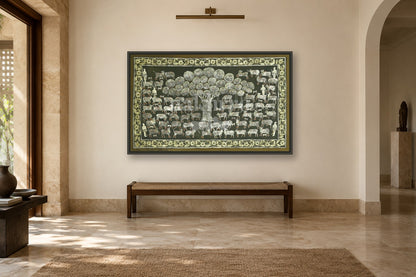 Kamdhenu Under Kalpavriksha in a gallery room