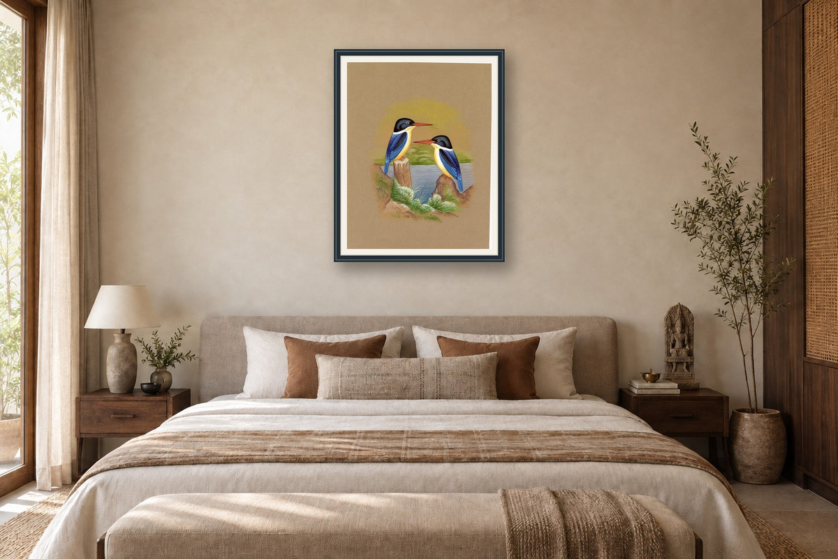 Kingfisher Bird styled in a premium bedroom