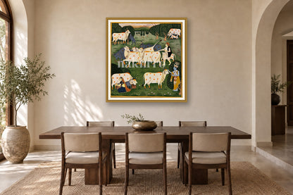 Krishna Vatsalya Leela styled in a premium dining room