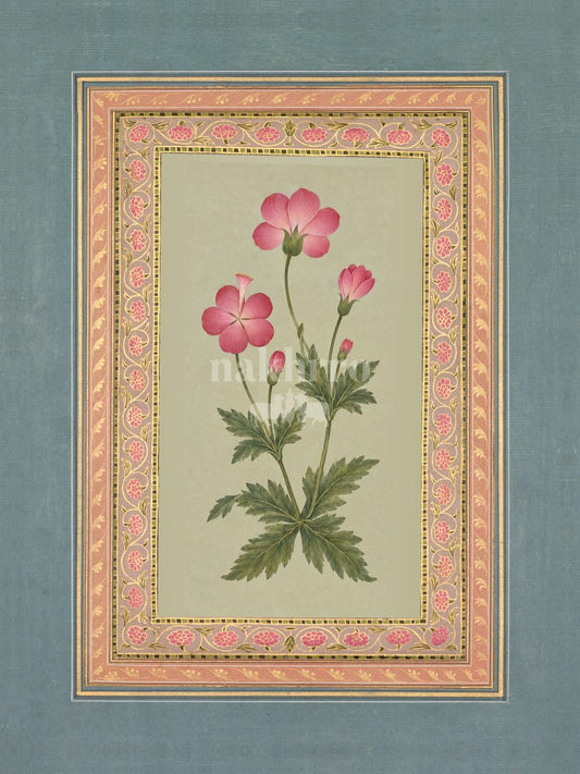 Gulzar — Botanical Study Mughal-inspired floral art print