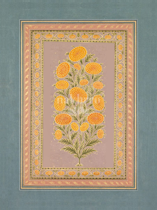 Genda — Marigold Mughal-inspired floral art print