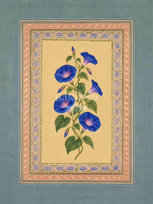 Neel Prabhat — Morning Glory Mughal-inspired floral art print