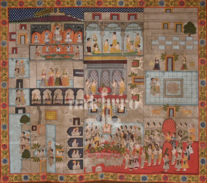 Nathdwara Temple Courtyard Scenes — original hand-painted artwork
