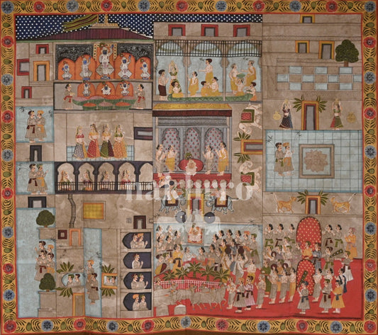 Nathdwara Temple Courtyard Scenes — original hand-painted artwork