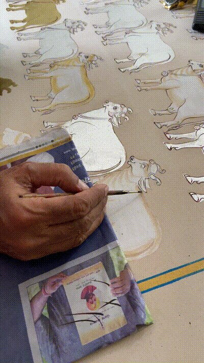 Hand-painted Indian artwork by Nakhrro artists