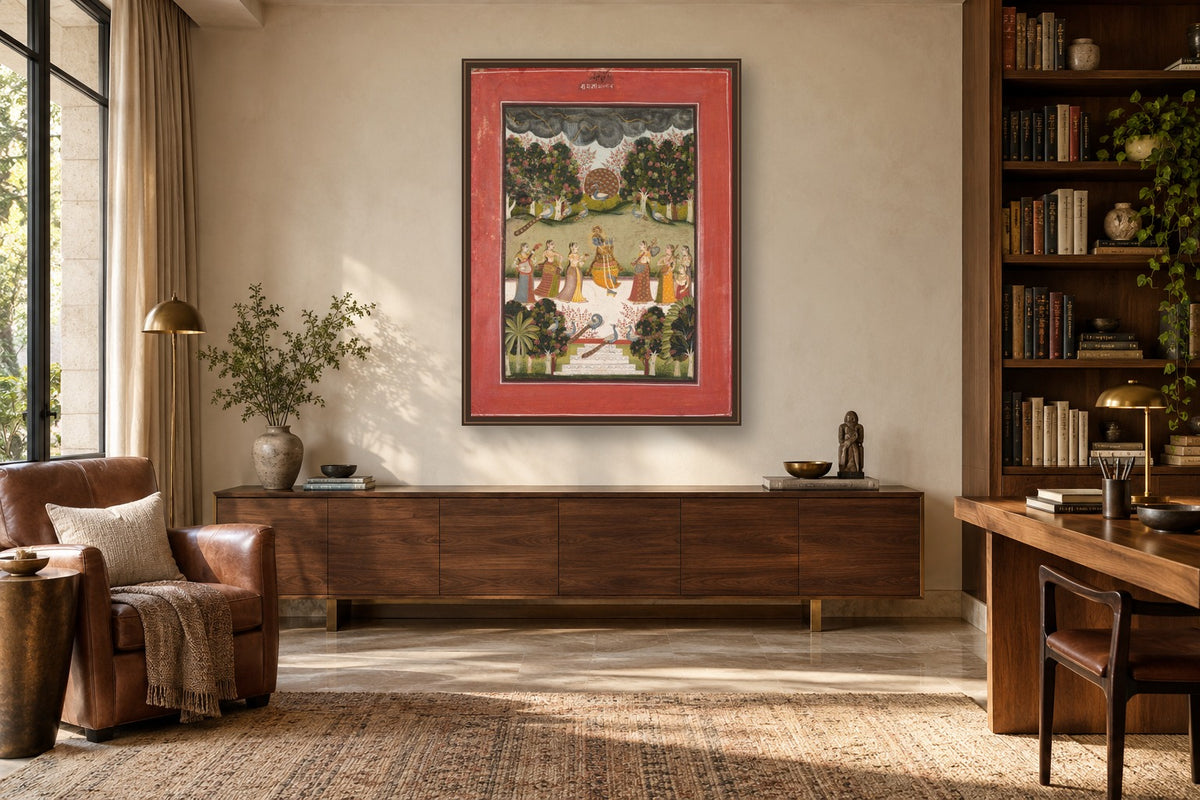 Ras Leela in Monsoon in a study room