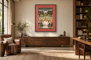 Ras Leela in Monsoon in a study room