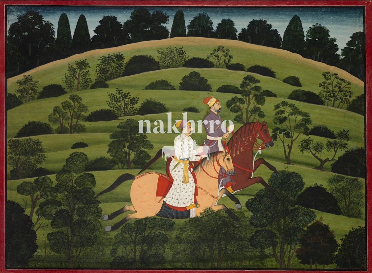 Riders in the Green Hills — complete artwork with Nakhrro watermark