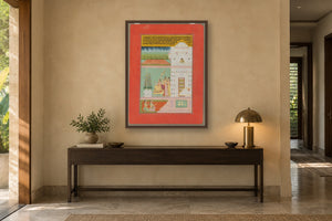 Royal Woman on Palace Terrace in an entryway