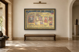 Shatrunjaya Temple Pilgrimage Map in a gallery room