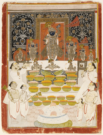 Shrinathji Annakut darshan Pichwai art print