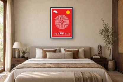 Circle of Life with Peacock styled in a bedroom