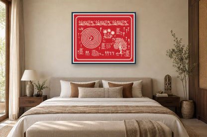 Festival Circle and Village Gardens styled in a bedroom