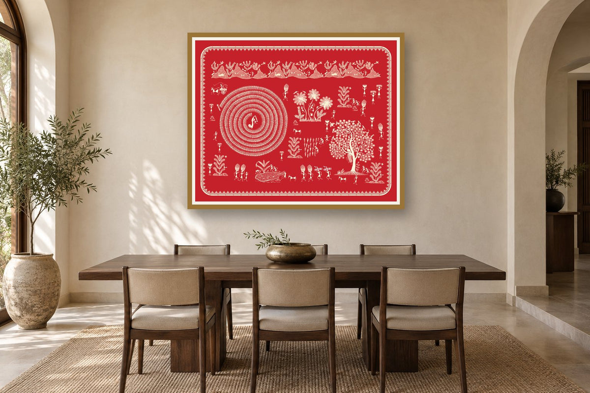Festival Circle and Village Gardens styled in a dining room