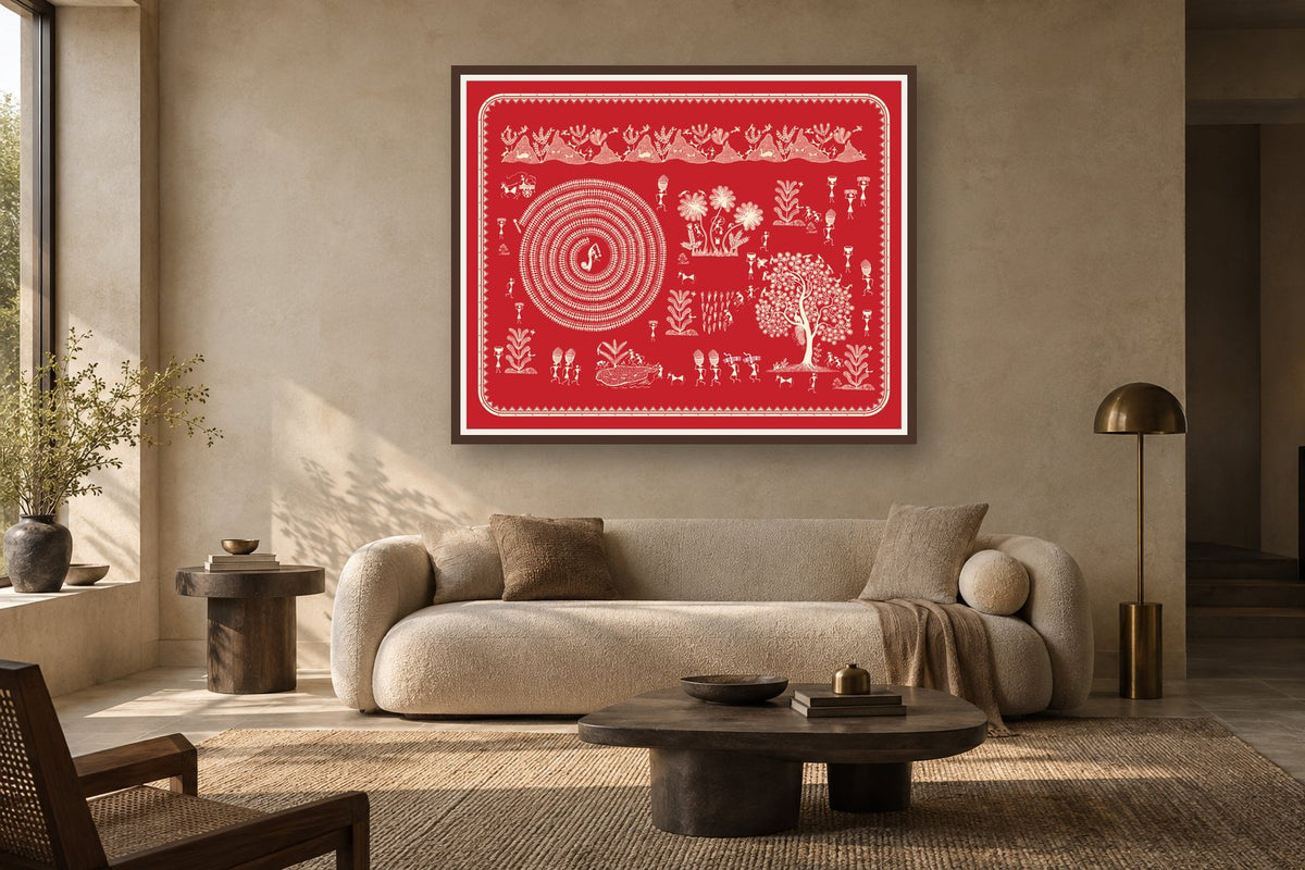 Festival Circle and Village Gardens styled in a living room