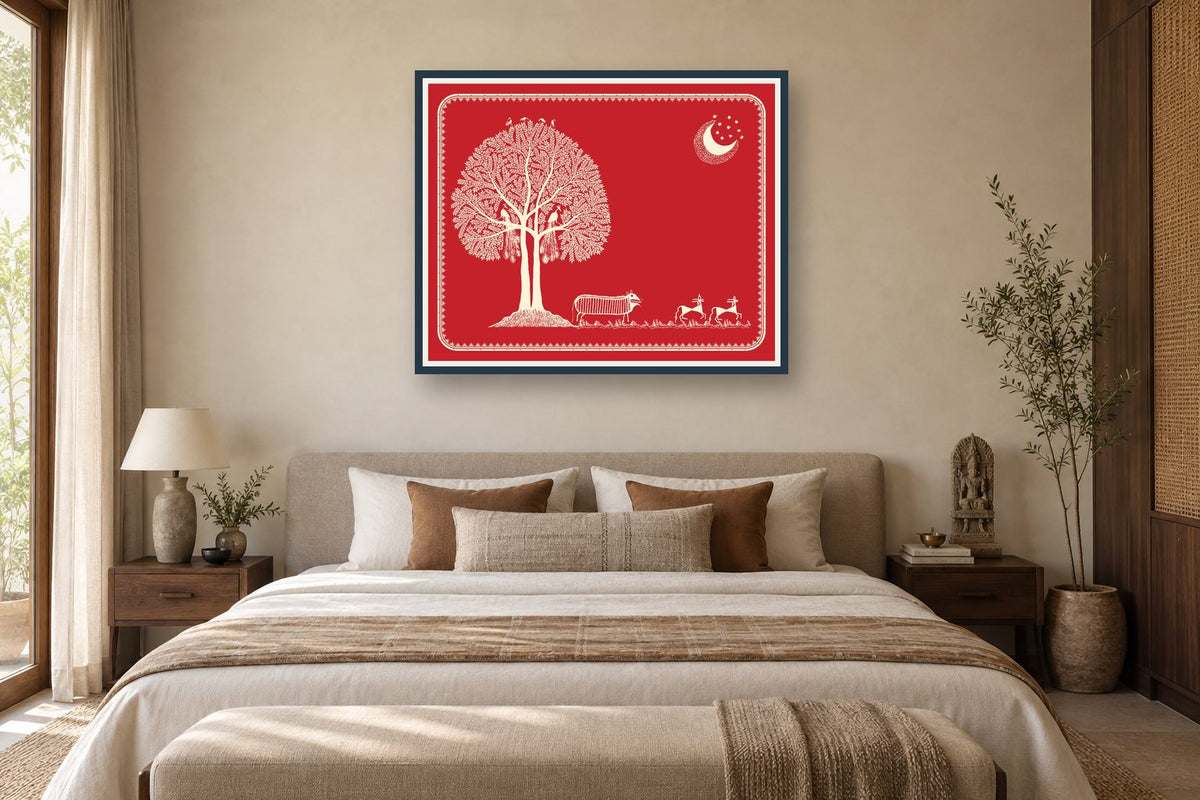 Grazing beneath the Tree of Life styled in a bedroom