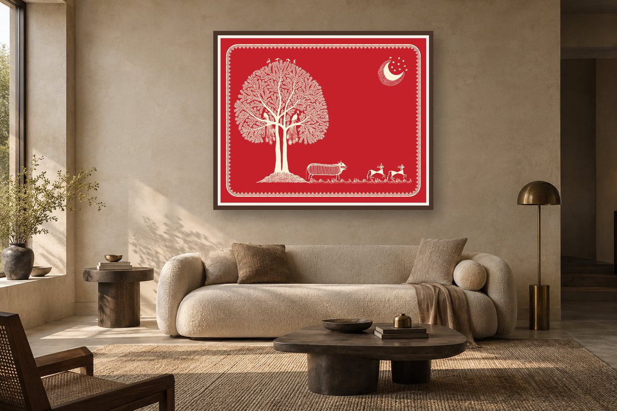 Grazing beneath the Tree of Life styled in a living room