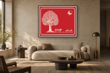 Grazing beneath the Tree of Life styled in a living room