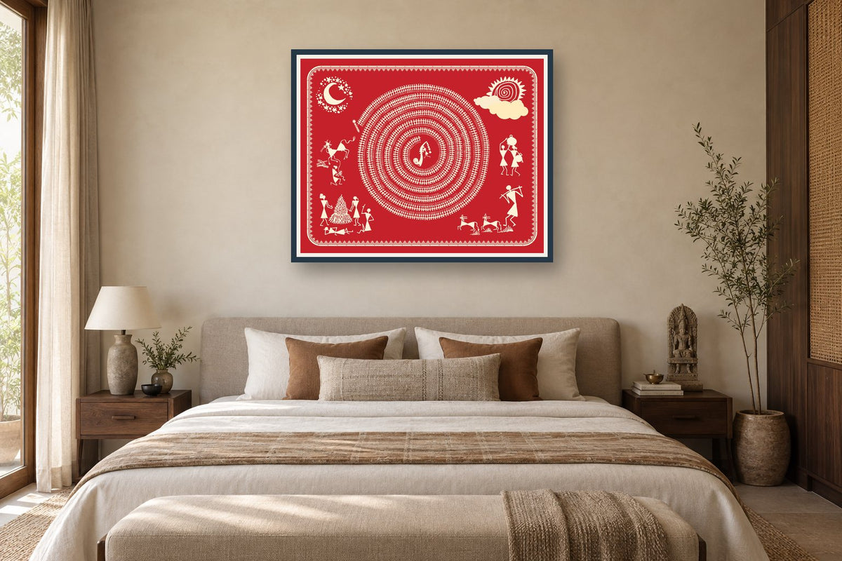 Moonlit Tarpa Dance styled in a bedroom