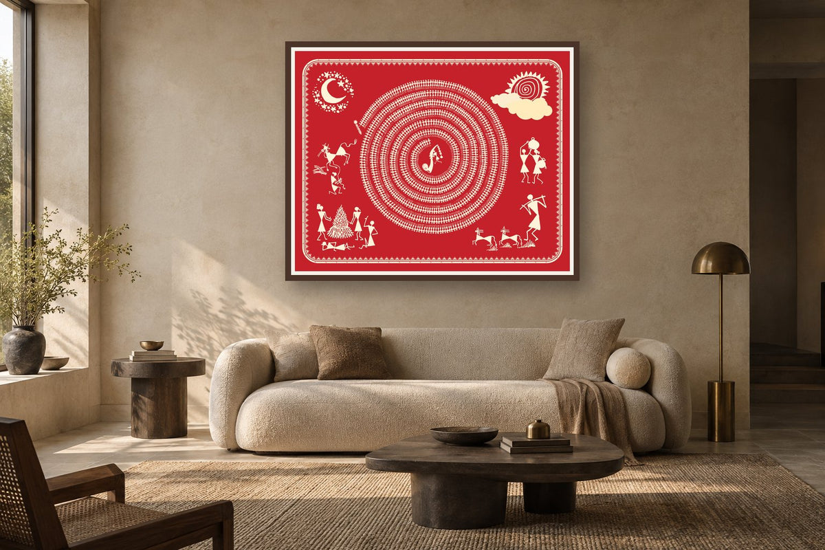 Moonlit Tarpa Dance styled in a living room
