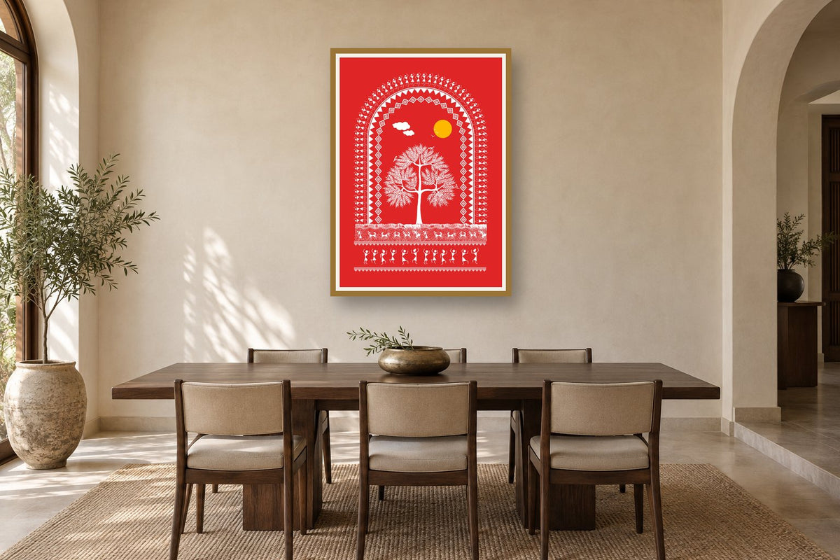 Sacred Tree Arch styled in a dining room