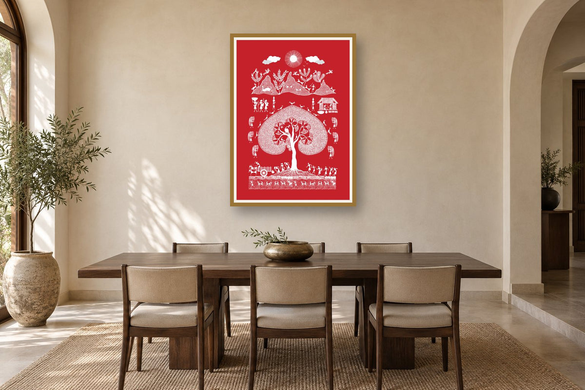 Tree of Community Life styled in a dining room