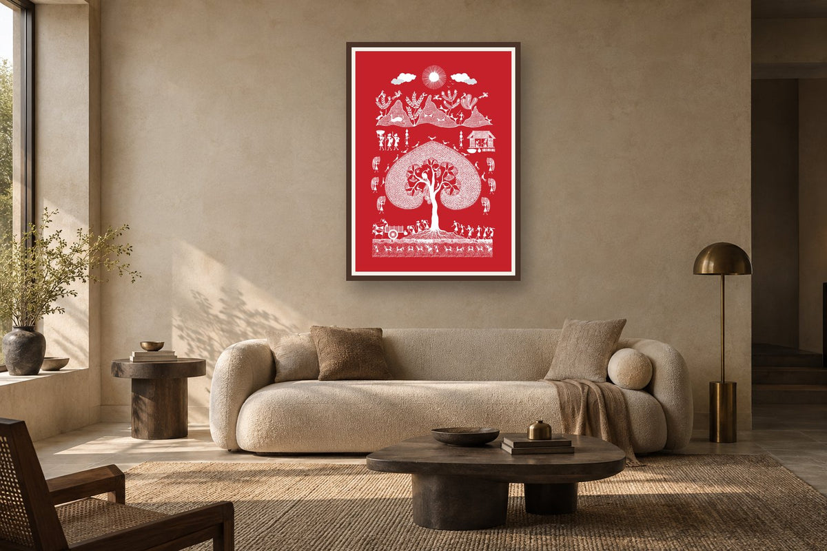 Tree of Community Life styled in a living room