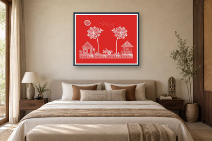 Village between Palms styled in a bedroom
