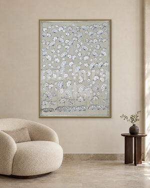White Lotus Garden on Stone — slim-frame room mockup 2 with Nakhrro watermark